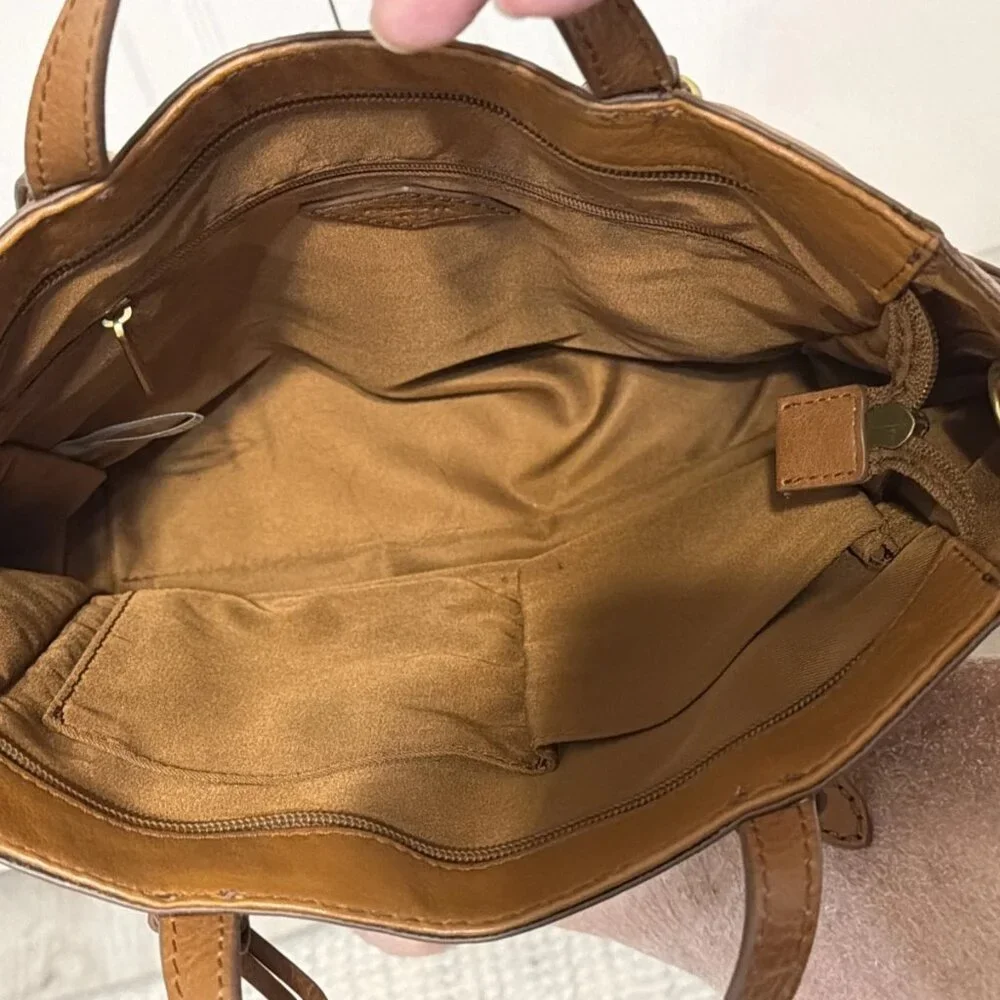 Fossil Camilla Brown Leather Convertible Adjustable Crossbody Purse Bag Backpack - Picture 6 of 11